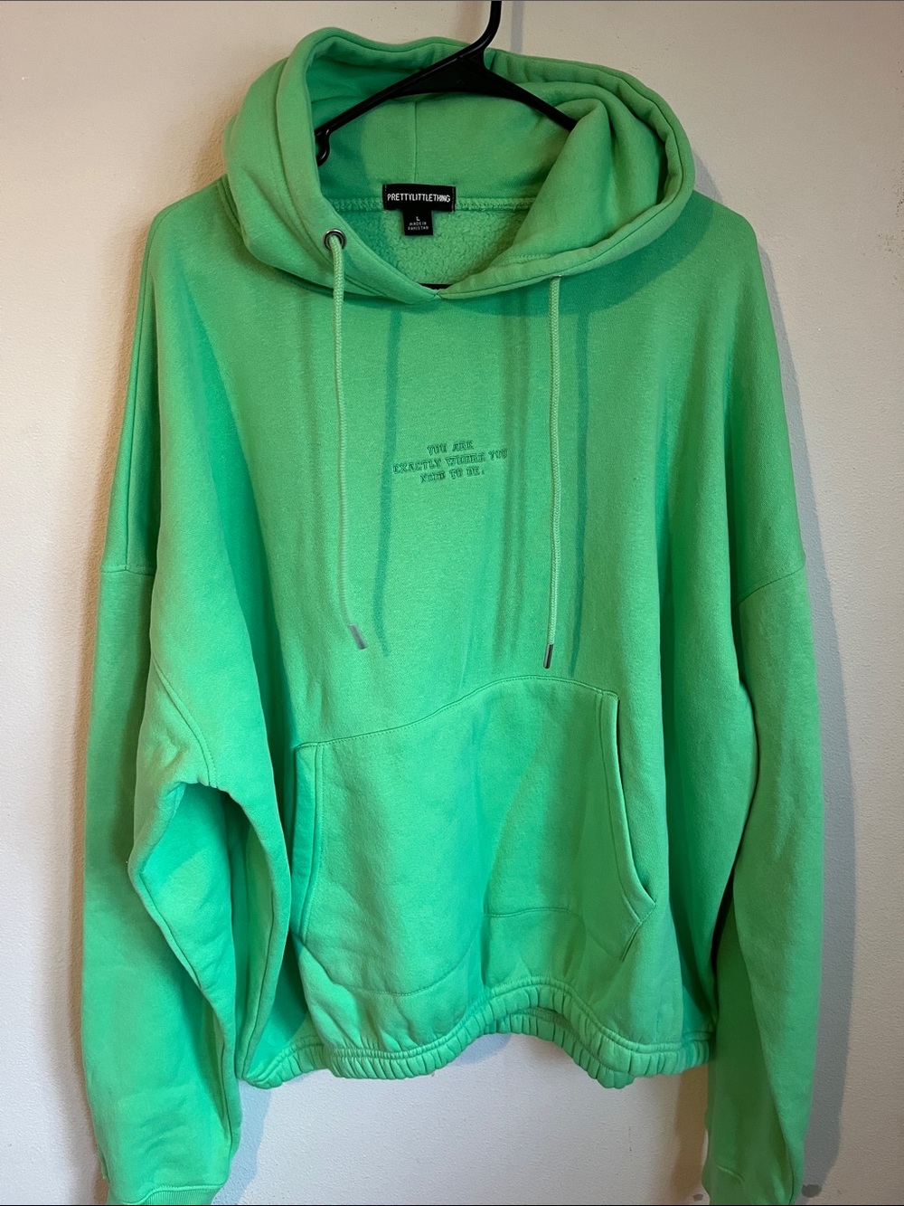 PrettyLittleThing Mint Green Crewneck Hoodie